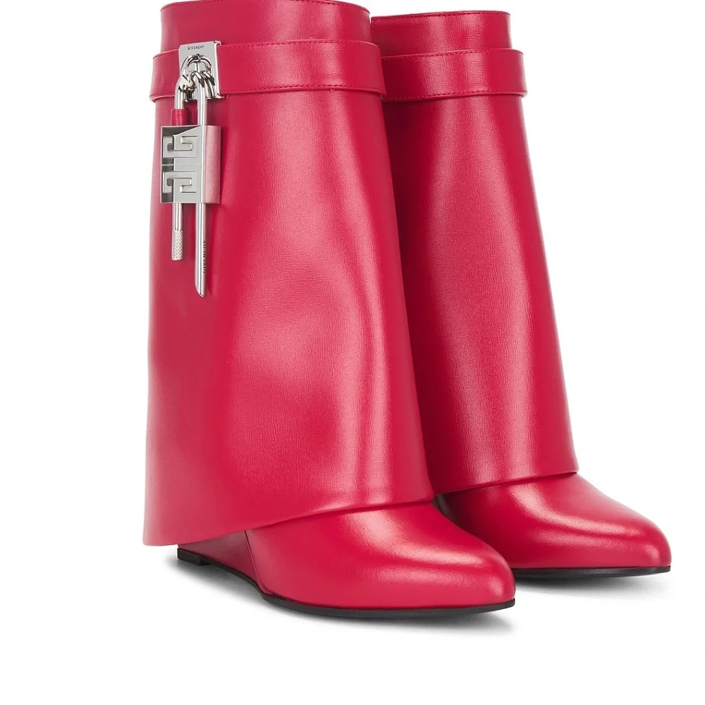 Givenchy Red Ankle Boots - Picture 3 of 8